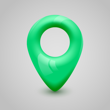 Green Map pin pointer. modern design.のイラスト素材