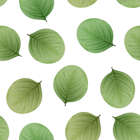 Seamless leaves pattern. Eco background.のイラスト素材
