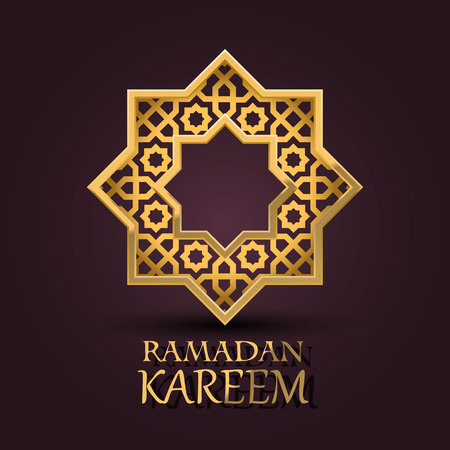 Eight-pointed star. Ramadan Kareem cover,  Mubarak background, template design element , Vector illustration.のイラスト素材