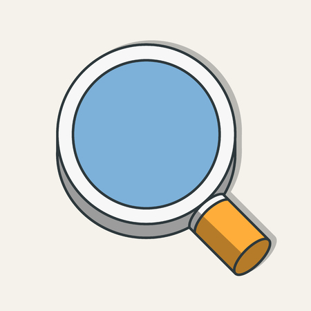 Flat magnifying glass icon. Modern design.のイラスト素材