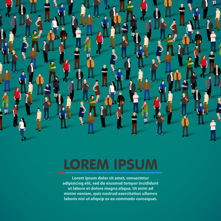 Large group of people.のイラスト素材