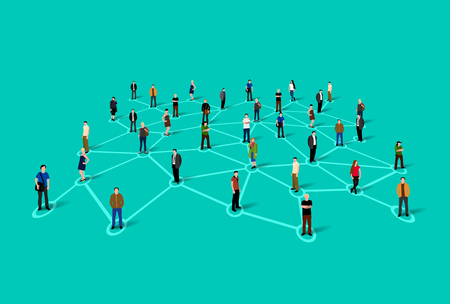 Connecting people. Social network concept.のイラスト素材