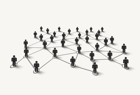 Connecting people. Social network concept.のイラスト素材
