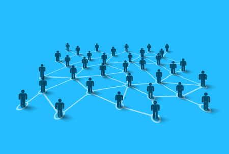 Connecting people. Social network concept.のイラスト素材
