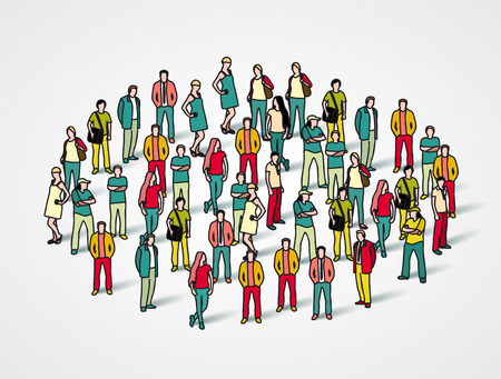 People crowd background.のイラスト素材