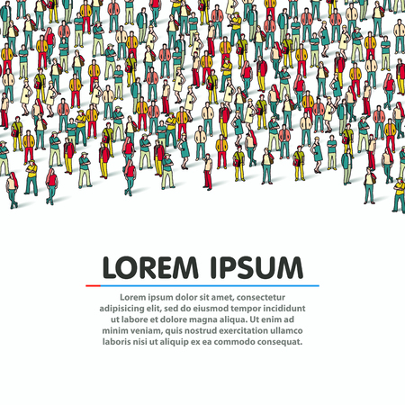 Large group of people.のイラスト素材