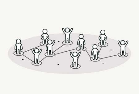 Connecting people.のイラスト素材