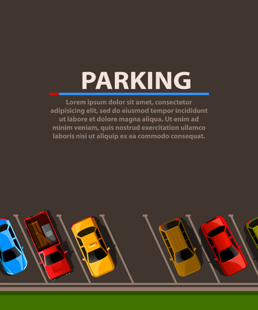 City parking web bannerのイラスト素材
