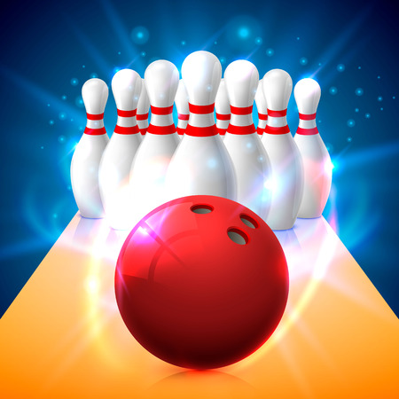 Bowling club posterのイラスト素材