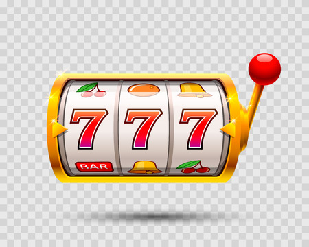 Big win slots 777 banner casino on the green illustration.のイラスト素材