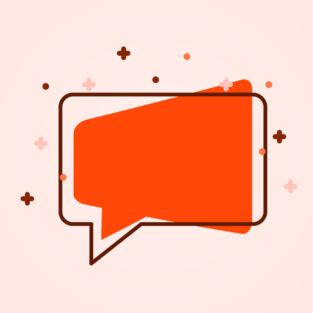 Modern chat bubble icon Flat style. Social media concept Vector illustrationのイラスト素材