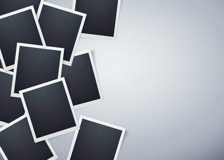 Retro photo frame background. Sweet memories concept.
