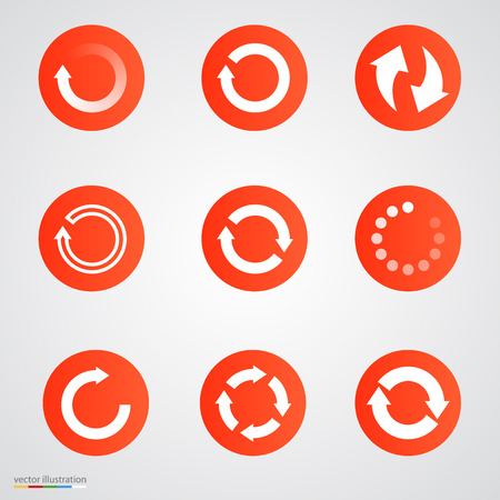 Refresh, loading or repeat arrow set.のイラスト素材