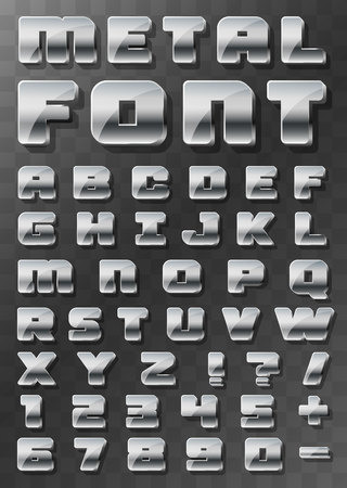 Metal font 3d on a transparent background.のイラスト素材