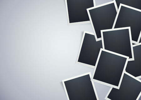 Retro photo frame background. Sweet memories concept. Vector illustration.のイラスト素材