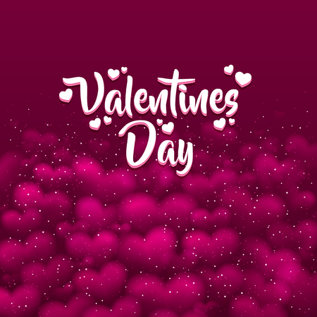 Happy Valentines Day greeting postcard.のイラスト素材