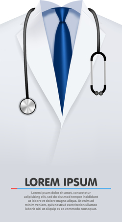Close up of a doctor's lab coatのイラスト素材