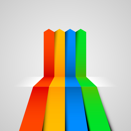Modern colorful infographics design. Clean vector illustrationのイラスト素材