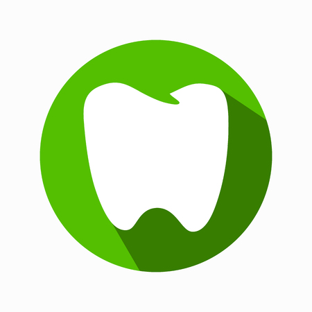 Flat tooth icon. Modern design. Vector illustrationのイラスト素材
