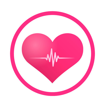 Heart pulse sign icon medical, Vector illustrationの写真素材