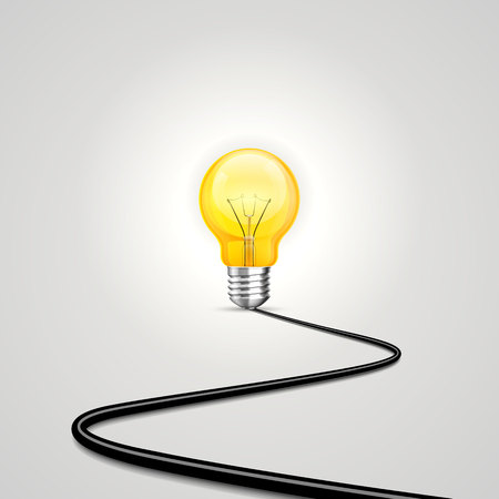Power socket lamp, on a white background. Vector illustrationの写真素材