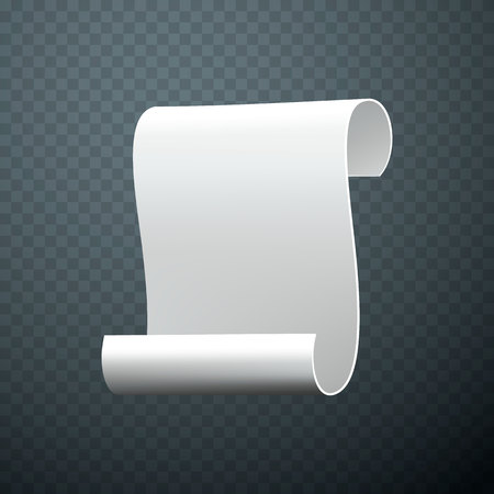 Gray tapes template set. Curled paper ribbons. Ancient papyrus collection. Vector illustration.の写真素材