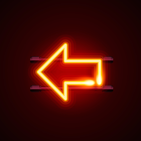 Heon sign arrow left signboard, Vector illustrationの写真素材