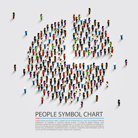 People sign chart, People cover, Vector illustrationの写真素材