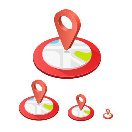 Isometric icon location sign art. Vector illustrationの写真素材