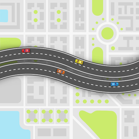 Road point information art map, Map location background, Road transportation point, Vector illustrationの写真素材