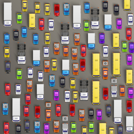 Road cars transport, traffic jam background. Vector illustrationの写真素材