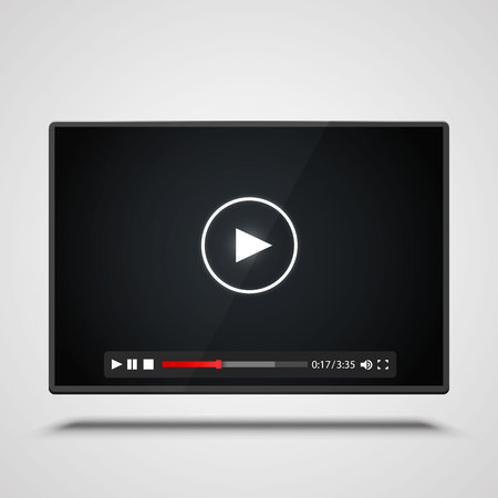 Payer video frame on the white background. Vector illustrationのイラスト素材