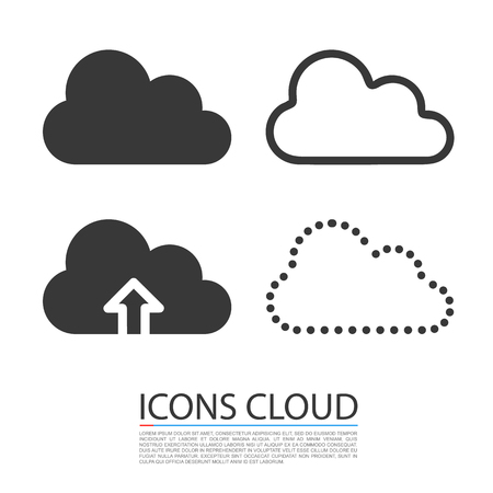 Cloud icons set.のイラスト素材