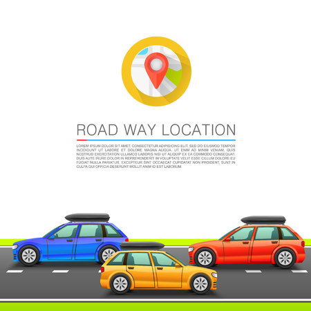 Car travel on the locationのイラスト素材