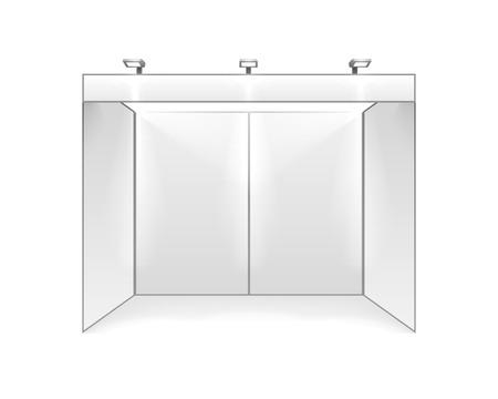 Scene show Podium for presentations on the gray background. Vector illustrationの写真素材