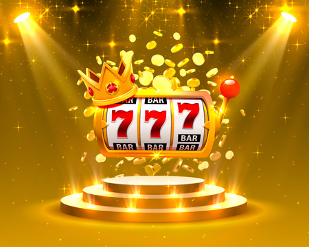 Big win slots 777 banner casino. Vector illustrationのイラスト素材