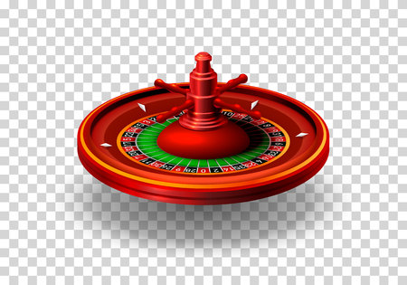 Casino roulette object realistic on the transparent background. Vector illustrationの写真素材