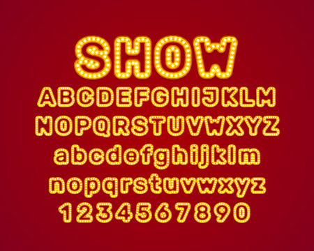 Show city color blue font. English alphabet and numbers sign. Vector illustrationのイラスト素材