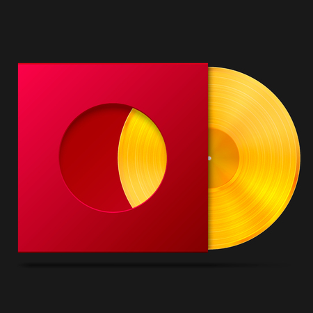 vinyl paper envelope, template design element, Vector illustrationのイラスト素材