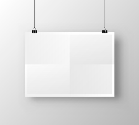 Paper poster A4 on the white background. Vector illustrationのイラスト素材