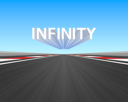 Track road to infinity, Road vector highway , Vector illustration, speedway background.のイラスト素材
