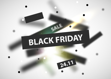 Black Friday modern abstract background. Sale banner. Vector illustrationの写真素材