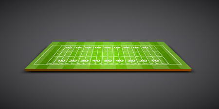 Clear green rugby or soccer field. Vector illustrationの写真素材
