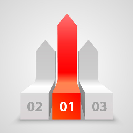 Arrow red business growth art info. Vector illustrationのイラスト素材