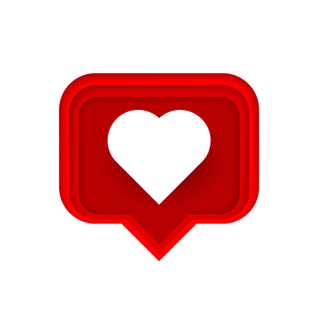 Frame heart like social network. white background. Vector illustrationのイラスト素材