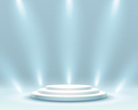 Stage podium with lighting.のイラスト素材