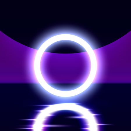 Neon show light podiumのイラスト素材