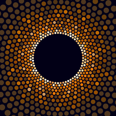 Show light circle golden star circle background. Vector illustrationのイラスト素材
