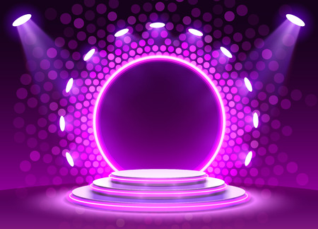 Stage Podium Scene with for Award Ceremonyのイラスト素材