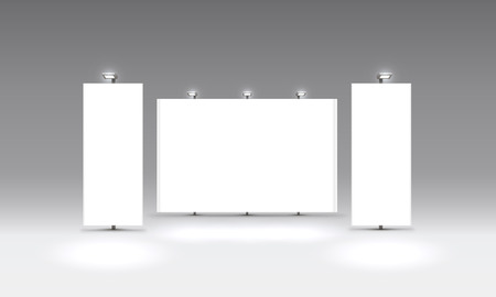 Scene show Podium for presentations on the grey background. Vector illustrationのイラスト素材